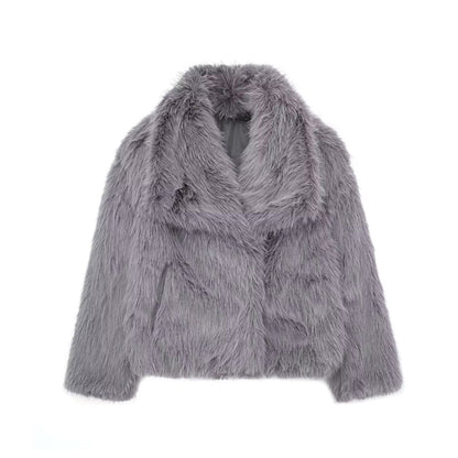 Clara | Cardigan Court en Fausse Fourrure pour un Street Style Élégant et Confortable lunnav